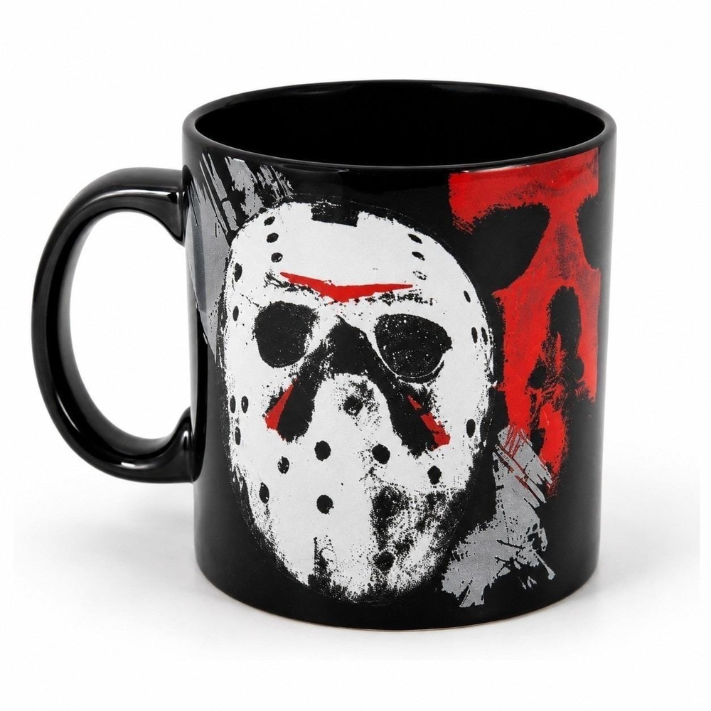 Friday the 13th Jason Voorhees 20 oz Ceramic Mug Silver Buffalo 2019 Horror Cup